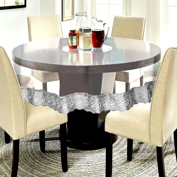 PVC_Transparent_6_Seater_Round_Table_Cover_With_Silver_Border_Lace_(Size-72_Inch_Round,_Color-Transparent)