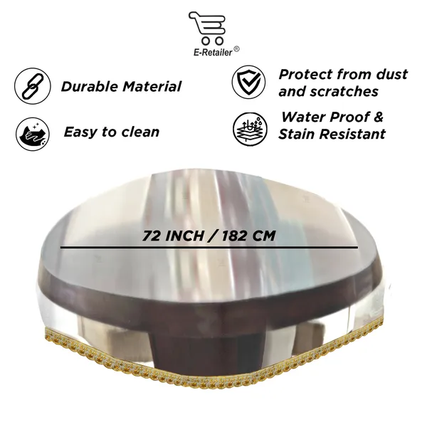 PVC_Transparent_6_Seater_Round_Table_Cover_With_Small_Golden_Border_Lace_(Size-72_Inch_Round,_Color-Transparent)