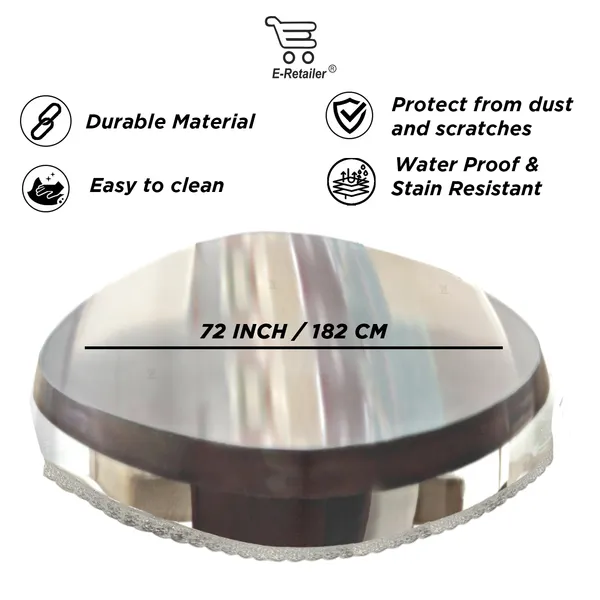 PVC_Transparent_6_Seater_Round_Table_Cover_With_Small_Silver_Border_Lace_(Size-72_Inch_Round,_Color-Transparent)