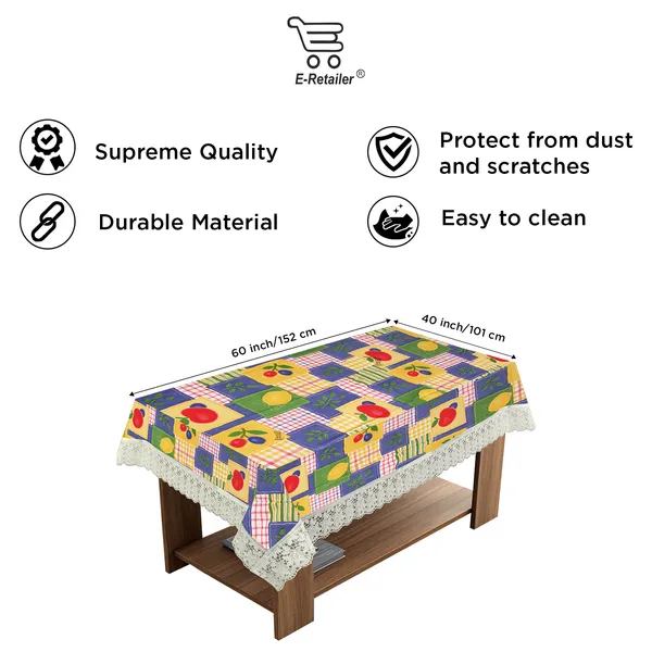 PVC_Center_Table_Cover_With_Border_Lace_(Size-40x60_Inches,_Color-Blue)
