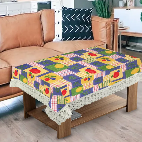 PVC_Center_Table_Cover_With_Border_Lace_(Size-40x60_Inches,_Color-Blue)