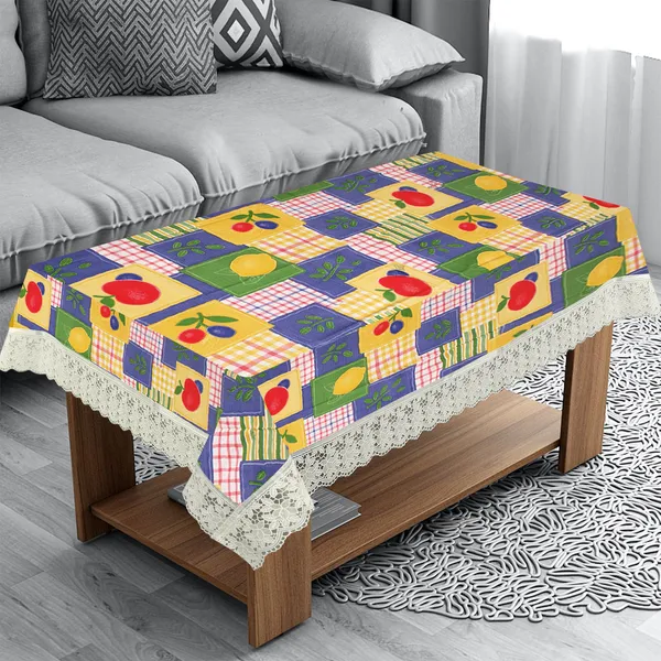 PVC_Center_Table_Cover_With_Border_Lace_(Size-40x60_Inches,_Color-Blue)