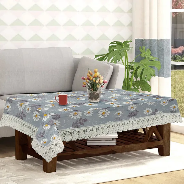 PVC_Center_Table_Cover_With_Border_Lace_(Size-40x60_Inches,_Color-Gray)