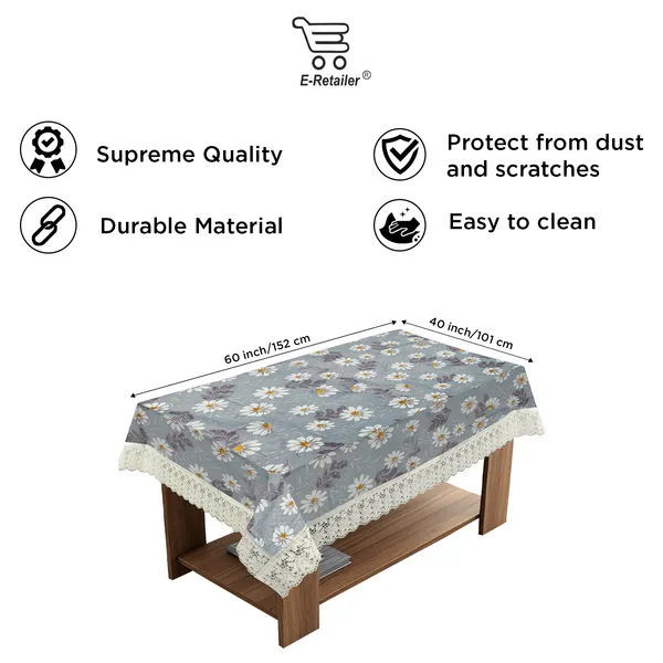 PVC_Center_Table_Cover_With_Border_Lace_(Size-40x60_Inches,_Color-Gray)