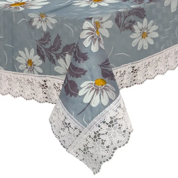 PVC_Center_Table_Cover_With_Border_Lace_(Size-40x60_Inches,_Color-Gray)