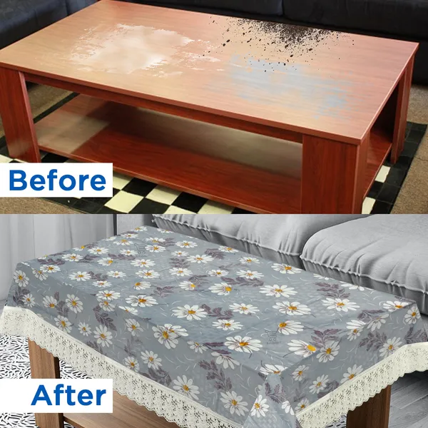 PVC_Center_Table_Cover_With_Border_Lace_(Size-40x60_Inches,_Color-Gray)