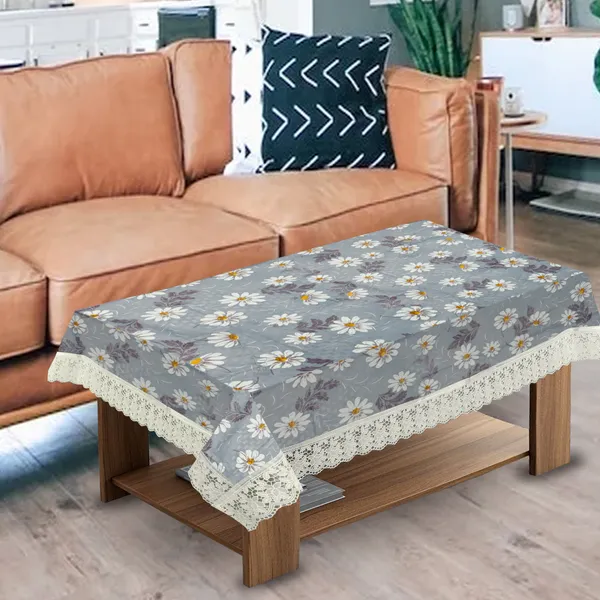 PVC_Center_Table_Cover_With_Border_Lace_(Size-40x60_Inches,_Color-Gray)