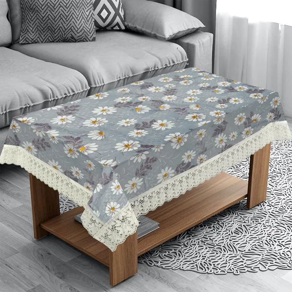 PVC_Center_Table_Cover_With_Border_Lace_(Size-40x60_Inches,_Color-Gray)