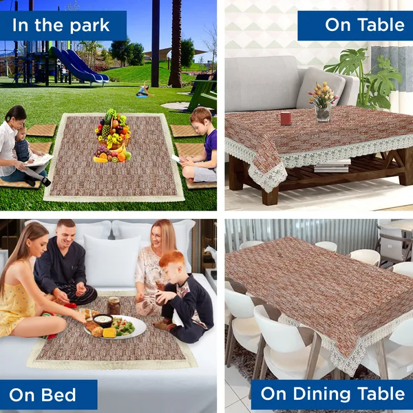 PVC_Center_Table_Cover_With_Border_Lace_(Size-40x60_Inches,_Color-Yellow)