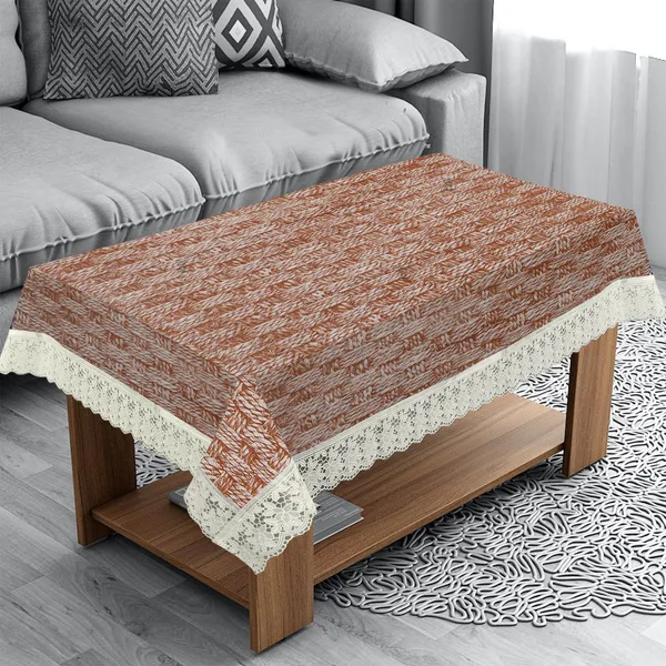 PVC_Center_Table_Cover_With_Border_Lace_(Size-40x60_Inches,_Color-Yellow)