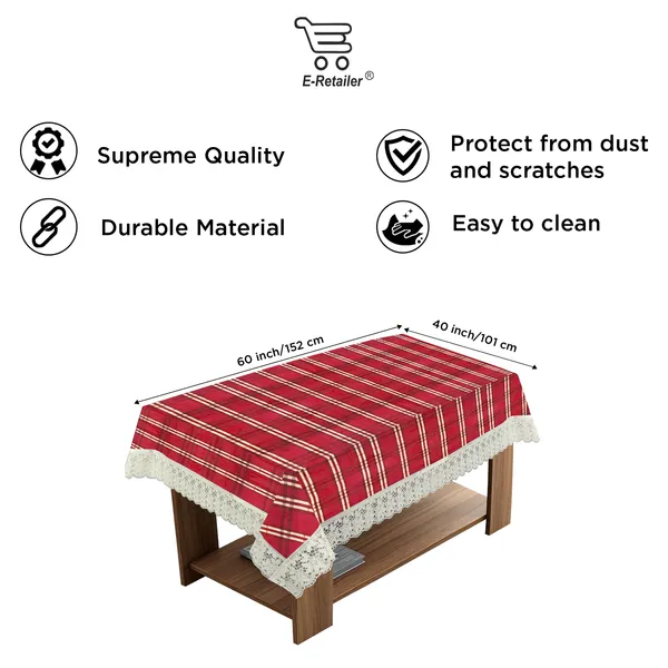 PVC_Center_Table_Cover_With_Border_Lace_(Size-40x60_Inches,_Color-Red)
