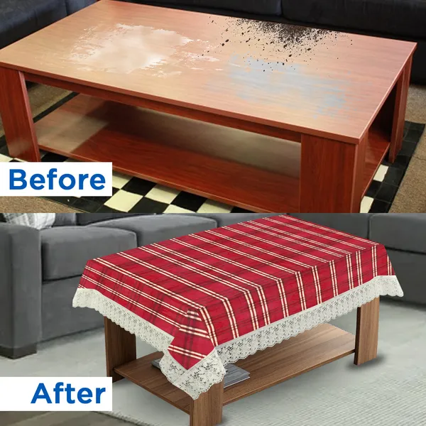 PVC_Center_Table_Cover_With_Border_Lace_(Size-40x60_Inches,_Color-Red)