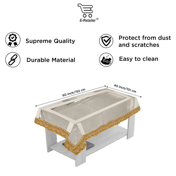 PVC_Transparent_Center_Table_Cover_With_Golden_Border_Lace_(Size-40x60_Inches,_Color-Transparent)