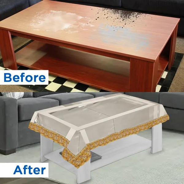 PVC_Transparent_Center_Table_Cover_With_Golden_Border_Lace_(Size-40x60_Inches,_Color-Transparent)