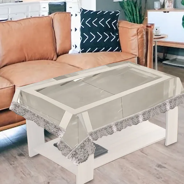 PVC_Transparent_Center_Table_Cover_With_Silver_Border_Lace_(Size-40x60_Inches,_Color-Transparent)