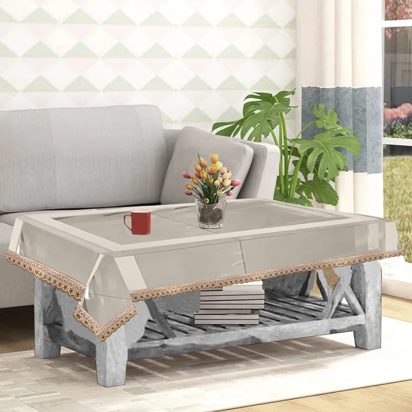 PVC_Transparent_Center_Table_Cover_With_Small_Golden_Border_Lace_(Size-40x60_Inches,_Color-Transparent)