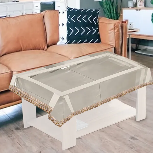 PVC_Transparent_Center_Table_Cover_With_Small_Golden_Border_Lace_(Size-40x60_Inches,_Color-Transparent)