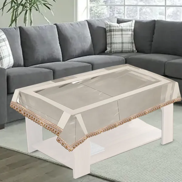 PVC_Transparent_Center_Table_Cover_With_Small_Golden_Border_Lace_(Size-40x60_Inches,_Color-Transparent)