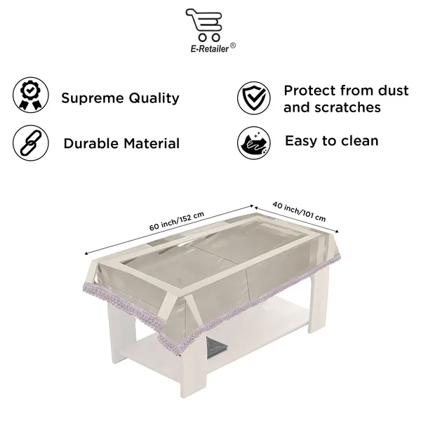 PVC_Transparent_Center_Table_Cover_With_Small_Silver_Border_Lace_(Size-40x60_Inches,_Color-Transparent)