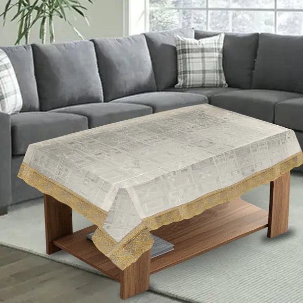 PVC_Square_Textured_Center_Table_Cover_With_Golden_Border_Lace_(Size-40x60_Inches,_Color-Transparent)