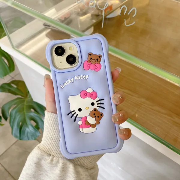 Silicone Hello Kitty Mobile Covers Online Vivo Y200 5G 3D Cute