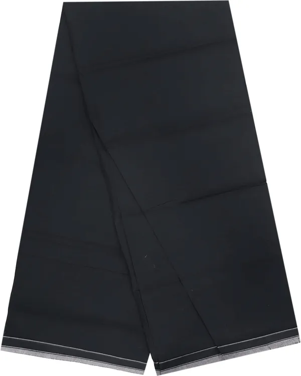 Mens_100%_Pure_Cotton_Plain_Black_Lungi_2.10_meter