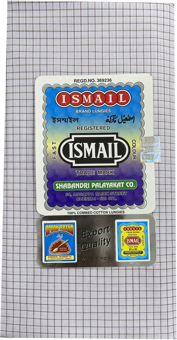 Lungis_-_100%_Pure_Cotton_Ismail_Checkered_Grey,_Brown_Lungi_-_2.05_Mtrs