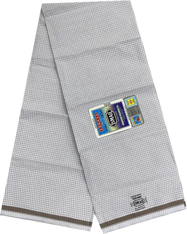 Lungis_-_100%_Pure_Cotton_Ismail_Checkered_Grey,_Brown_Lungi_-_2.05_Mtrs