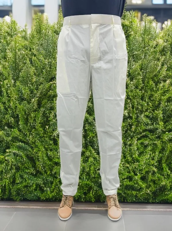 Ismail_Men's_Cotton_pant_style_light_cream_color_front_open_pyjama