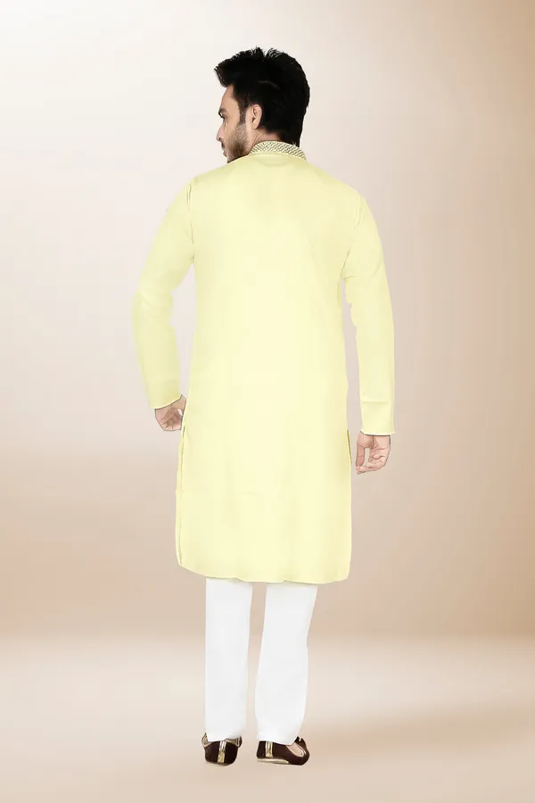 Ismail_Men's_Cotton_embroidery_design_kurta_set_for_men