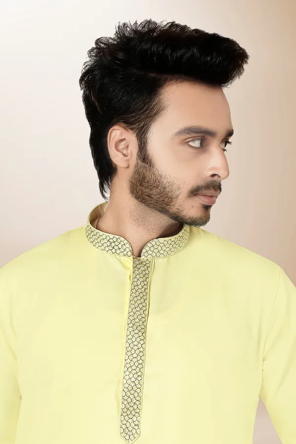 Ismail_Men's_Cotton_embroidery_design_kurta_set_for_men