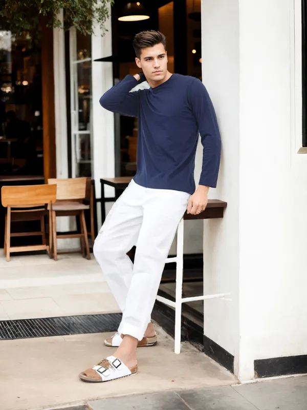 Ismail_Men's_Cotton_Full_Elastic_White_Pyjama_With_(Zip_Pocket)