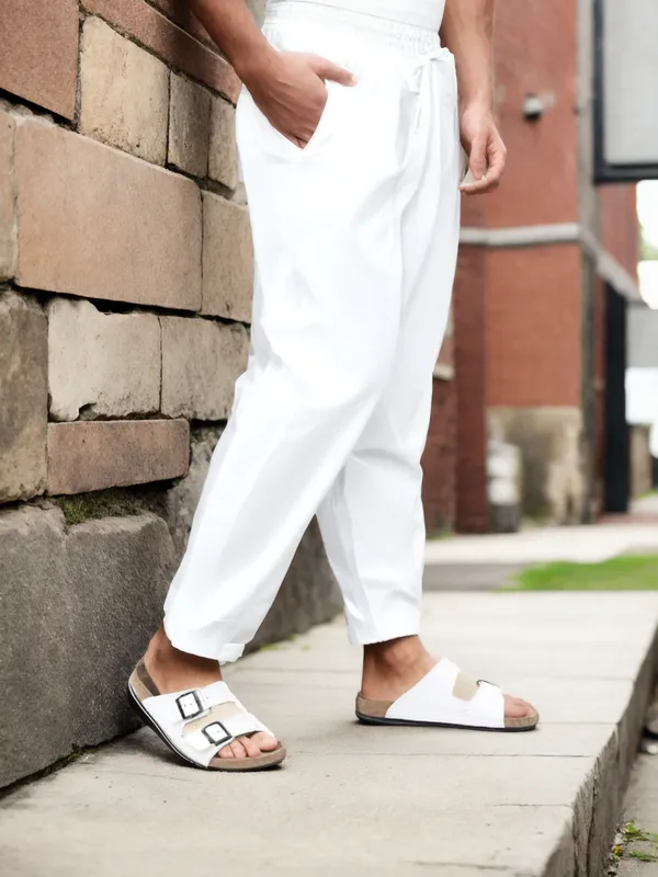 Ismail_Men's_Cotton_Full_Elastic_White_Pyjama_With_(Zip_Pocket)