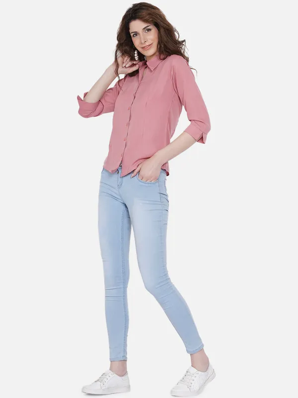 RIYA_Women_Peach_Formal_Shirt