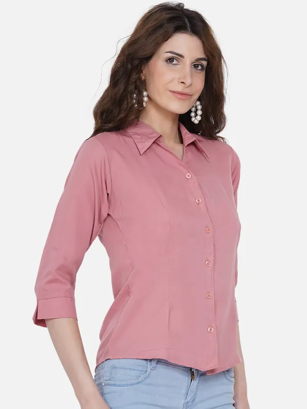 RIYA_Women_Peach_Formal_Shirt