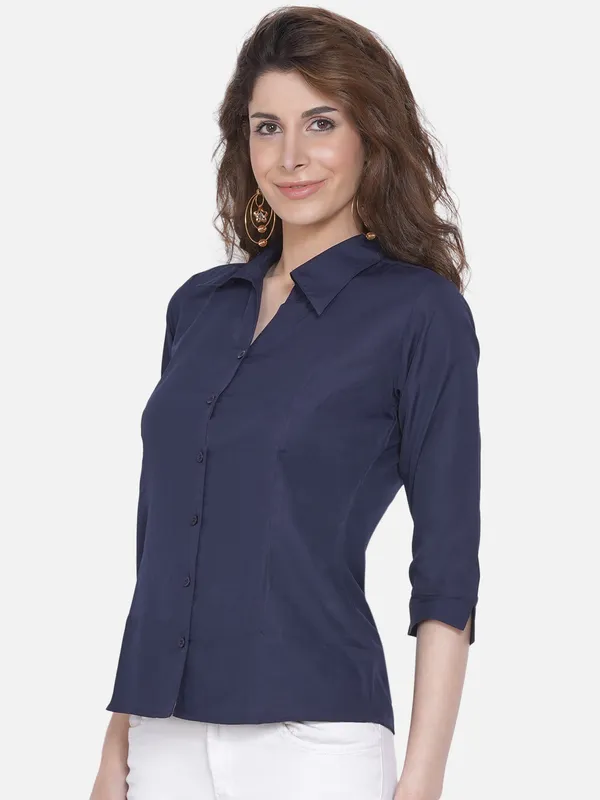 RIYA_Women_Blue_Formal_Shirt