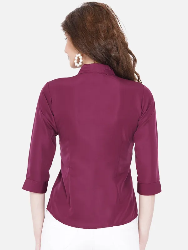 RIYA_Women_Burgundy_Formal_Shirt