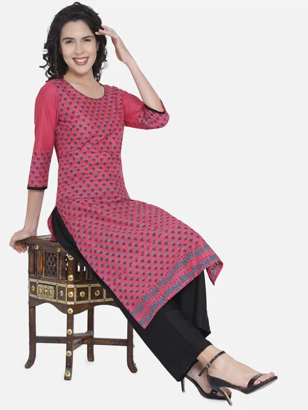 Light_rose_straight_cotton_kurta