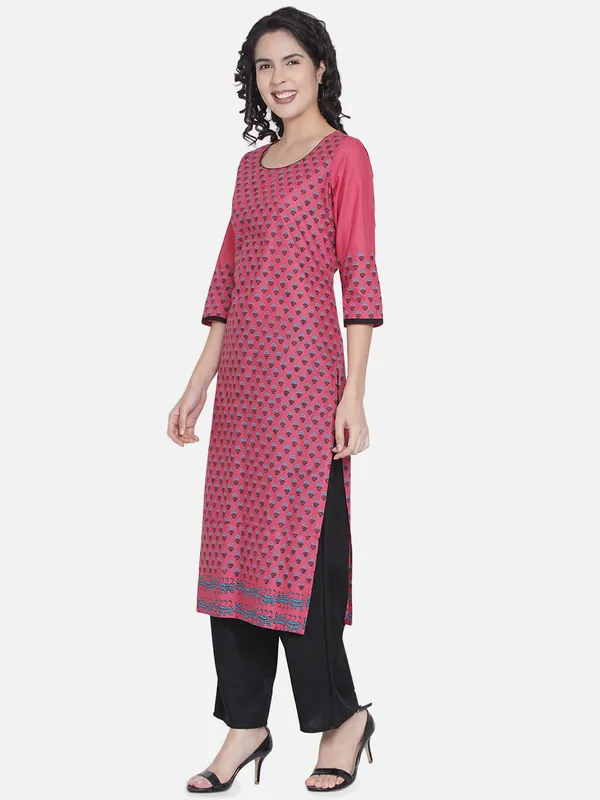 Light_rose_straight_cotton_kurta