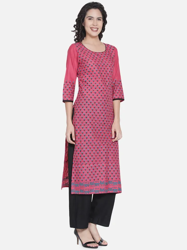 Light_rose_straight_cotton_kurta