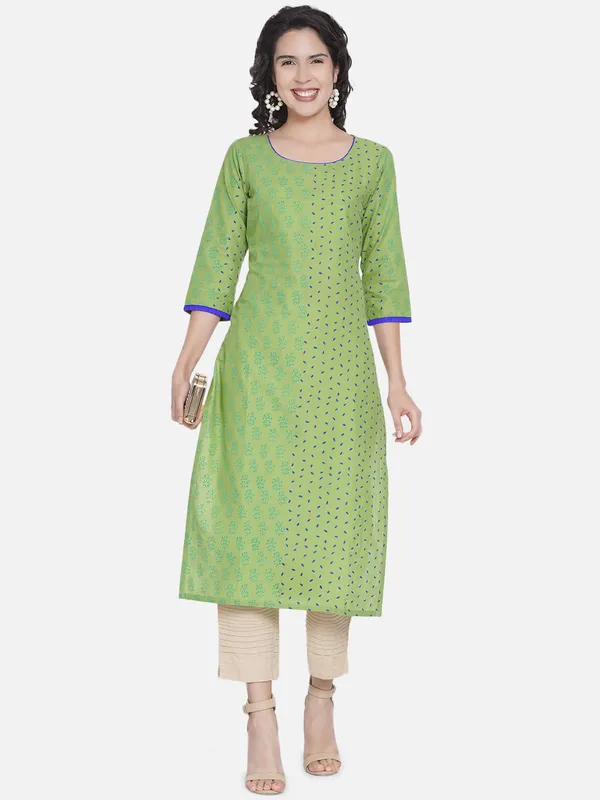 Pastel_Green_Ajrakh_Hand_Block_Cotton_Printed_Straight_Kurta