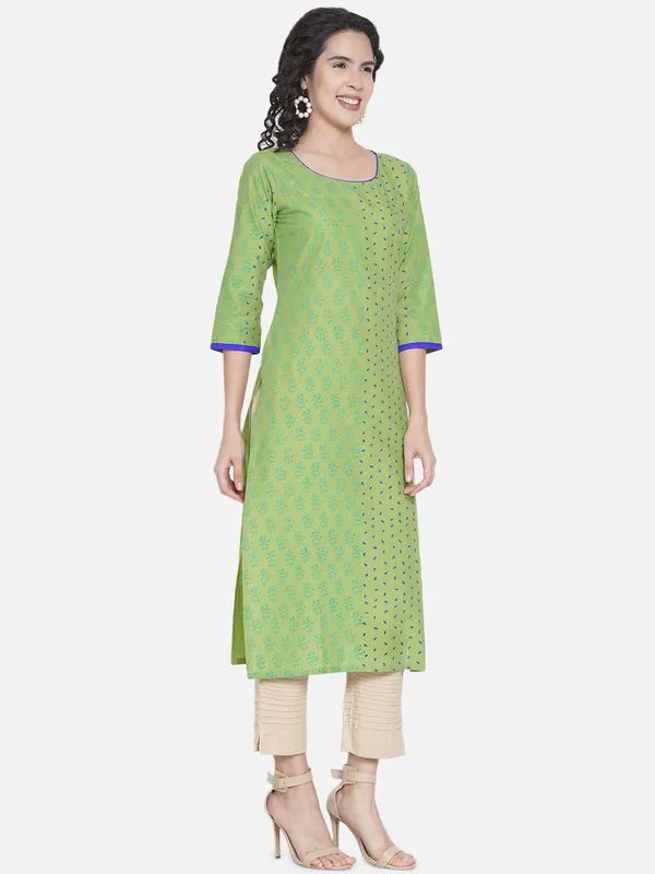 Pastel_Green_Ajrakh_Hand_Block_Cotton_Printed_Straight_Kurta