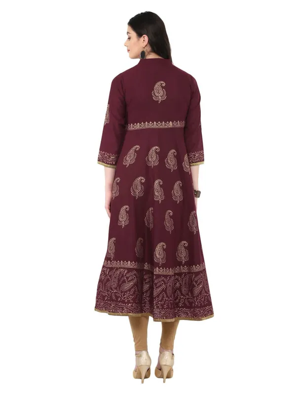 Violet_and_Golden_Ajrakh_Hand_Block_Cotton_Printed_Anarkali_-_Bhor