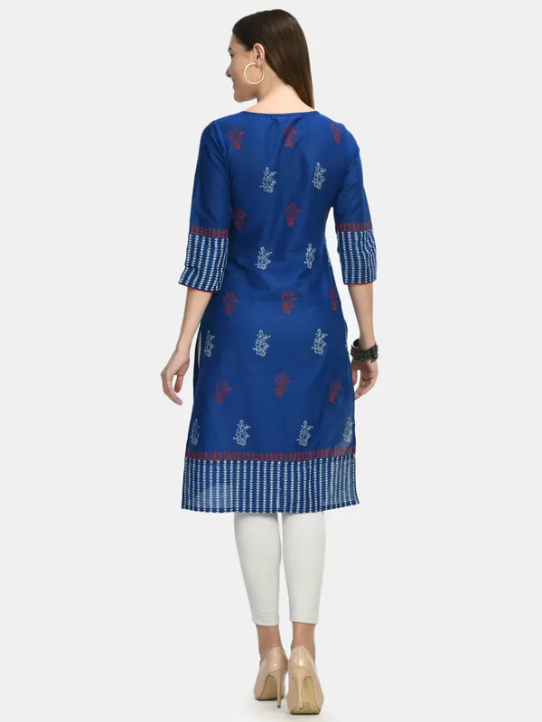 Riya_Blue_Handblock_Printed_Kurta