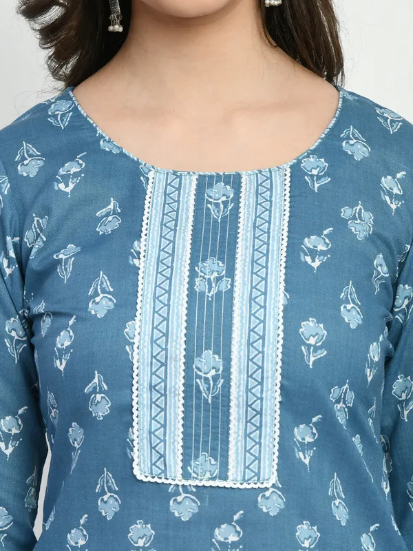 Riya_Blue_Printed_Kurta_Pant_With_Dupatta_Set