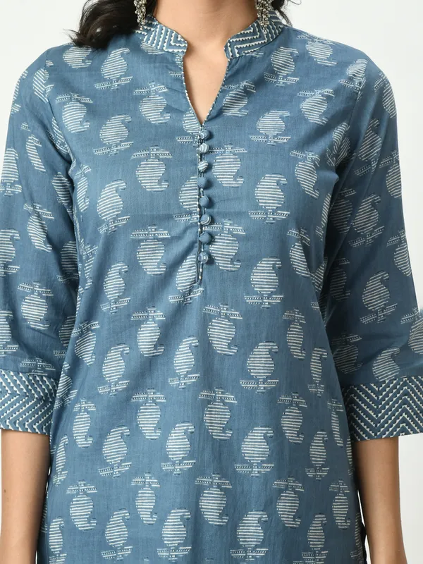 Riya_Blue_Printed_Kurta_Pant_With_Dupatta_Set