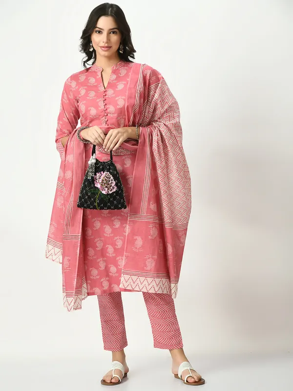 Riya_Pink_Printed_Kurta_Pant_With_Dupatta_Set
