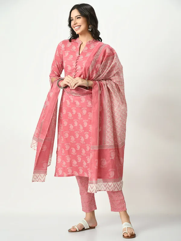Riya_Pink_Printed_Kurta_Pant_With_Dupatta_Set
