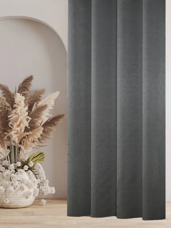 Floral_Emboss_Pack_of_2_Grey_Blackout_Long_Door_Curtains