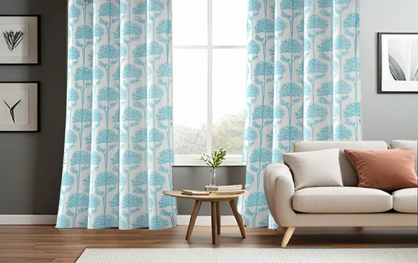 Tree_Print_Pack_of_2_Aqua_Room_Darkening_Long_Door_Curtains